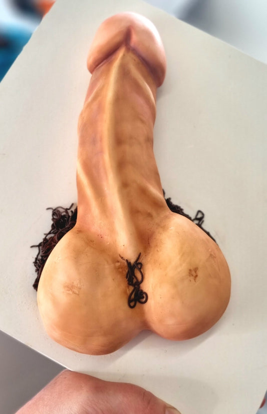 sculpted penis cake